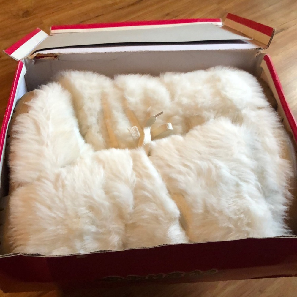 White Fuzzy Boots
